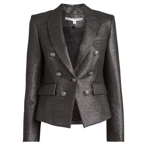 Veronica Beard Diego Double-Breasted Dickey Blazer